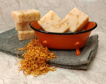 Calendula Unscented Handmade Soap Bar – Gentle, Natural, Fragrance-Free