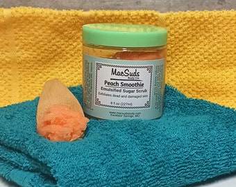 Peach Smoothie Emulsified Sugar Exfoliating Face/Body Scrub