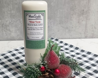 Winter Forest Hand and Body Natural Vegan Lotion with Oak Milk