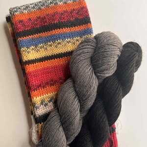 Knit Sock Tube with Coordinating Mini Skein