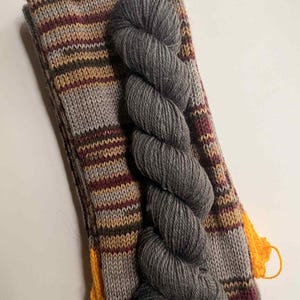 Knit Sock Tube with Coordinating Mini Skein