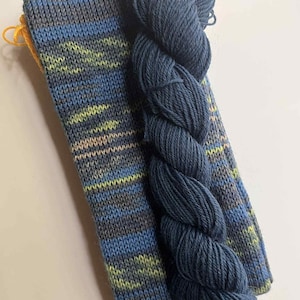 Knit Sock Tube with Coordinating Mini Skein
