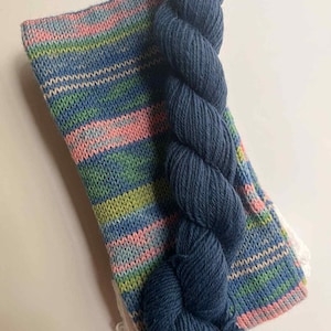 Knit Sock Tube with Coordinating Mini Skein