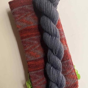 Knit Sock Tube with Coordinating Mini Skein
