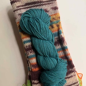 Knit Sock Tube with Coordinating Mini Skein
