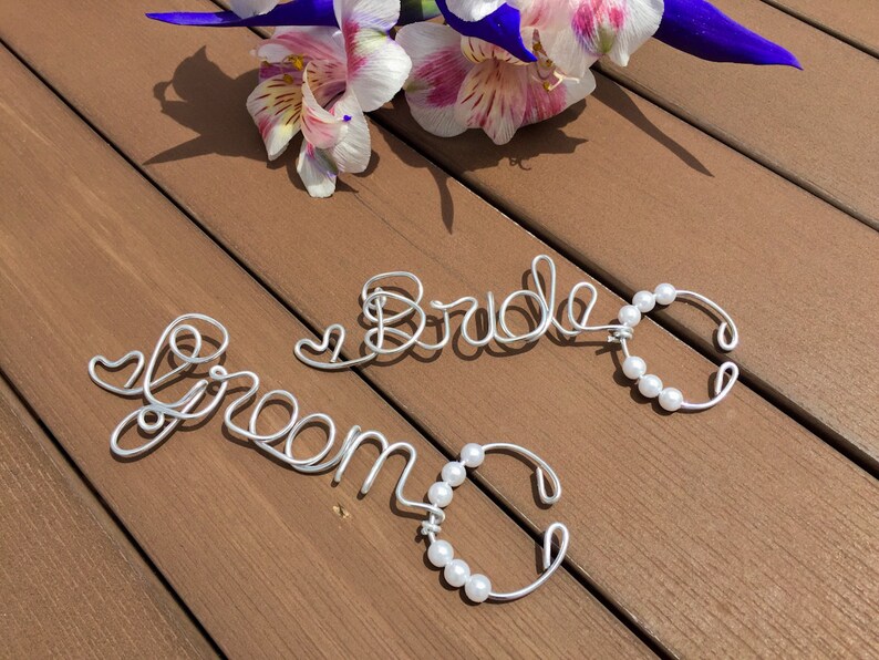 Bride and Groom Wine Glass Charms Bride and Groom Champagne Etsy