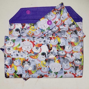 Hi Fashion Gray Cats on Tie Dye Glasses Case
