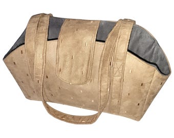 Aurelia Suede-cloth Pet Purse Carrier