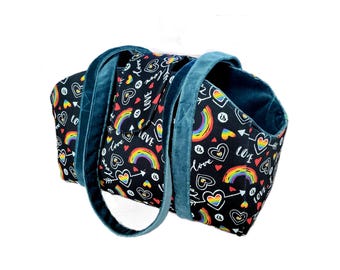 Love is Love Multi-color Pet Purse Carrier