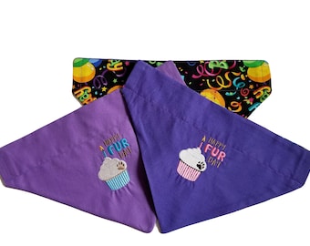 Birthday Over-the-collar reversible bandannas