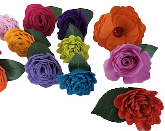 Felt Collar Flowers