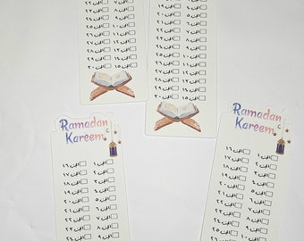 Quran tracker bookmark, Islamic bookmark,Ramadan bookmark Handmade Islamic Bookmark, Quran Page Marker,  Religious Gift,Quran JUZ tracker.