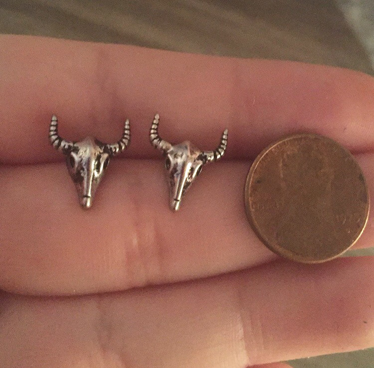 Cow Skull Earrings Cow Head Earrings Steer Skull Longhorn Etsy