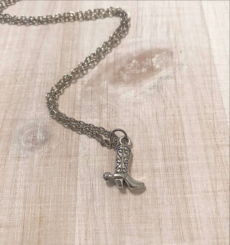 Cowboy Boot Necklace Country Girl Cowboy Boot With Spur Boot - Etsy