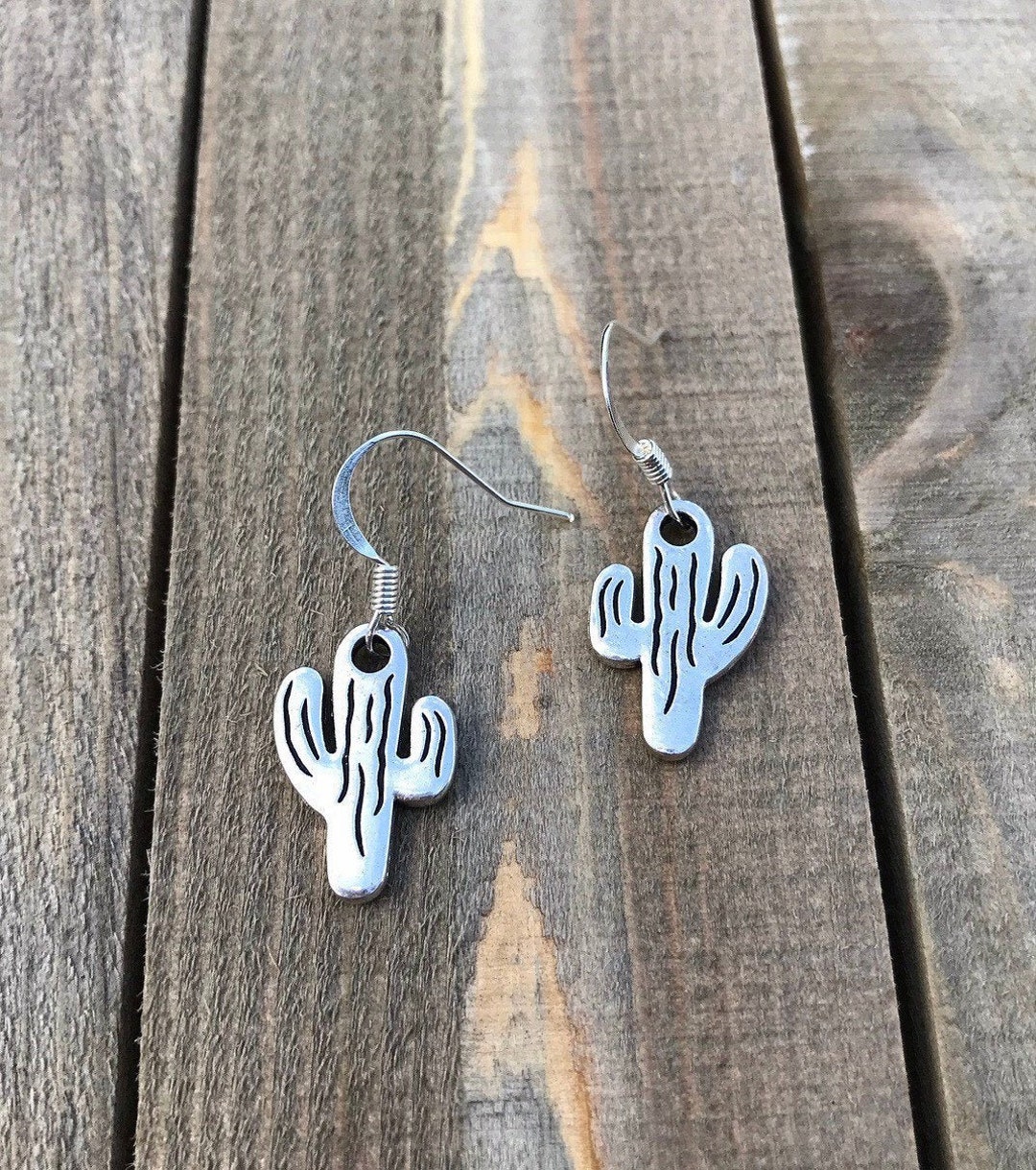 Cactus Earrings Cacti Earring Saguaro Cactus Western Earrings Etsy