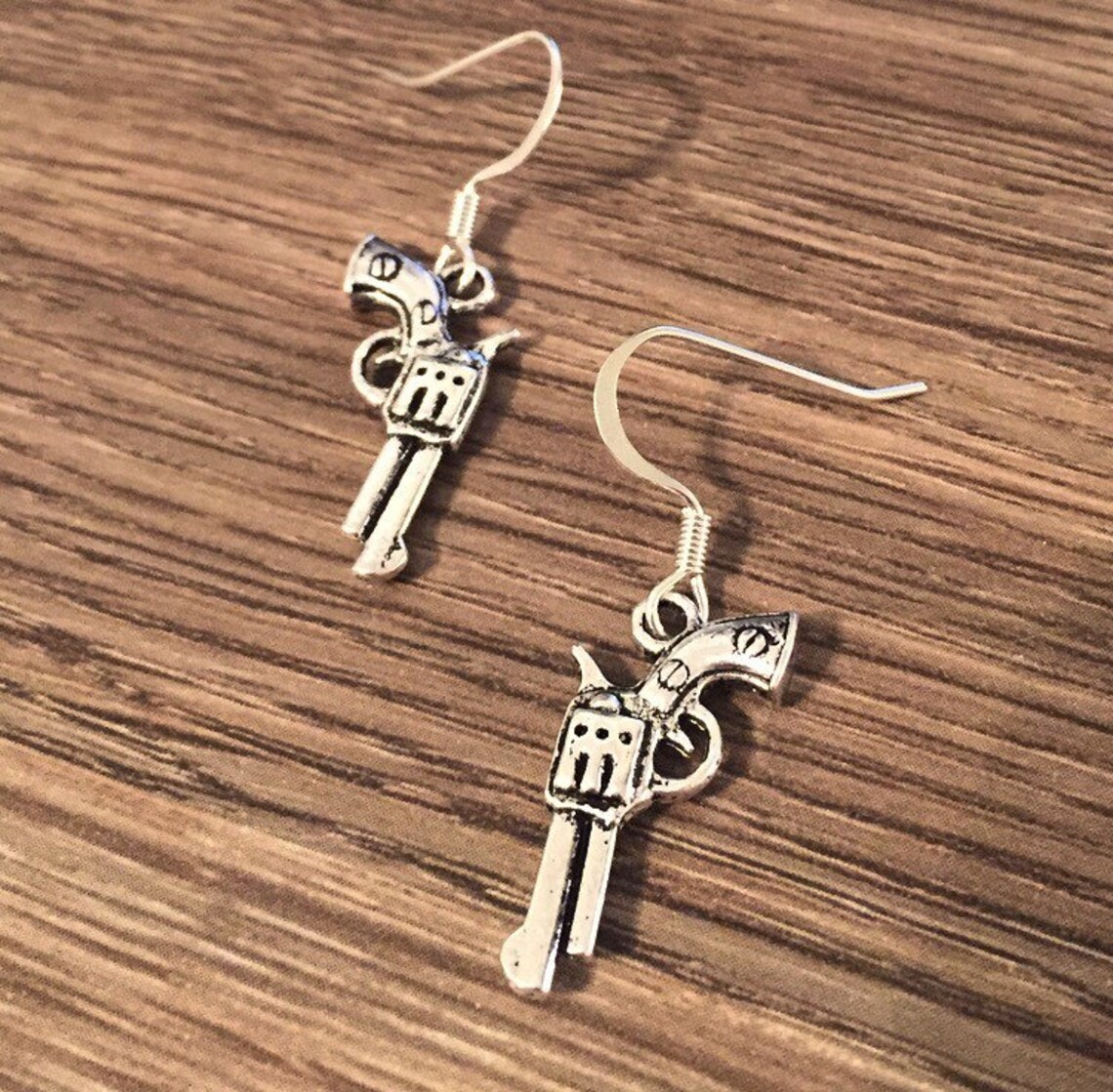 Pistol Earrings Gun Shotgun Earrings Pistols Revolver Earrings Etsy