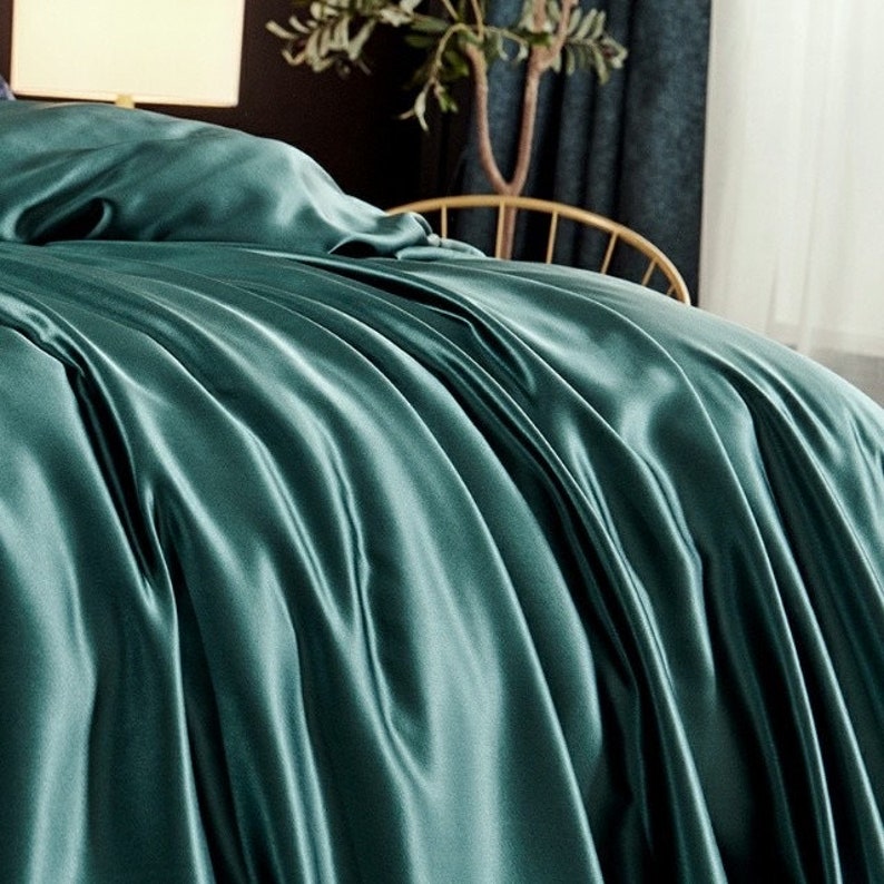 Dark Green Handmade Silk Pillowcase 25mm 100 6A Pure Silk Etsy
