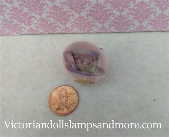 Dollhouse Miniature Party Accessory - 1:12 Scale Pink Birthday Cake & Candles For Dollhouse Decor - View #7