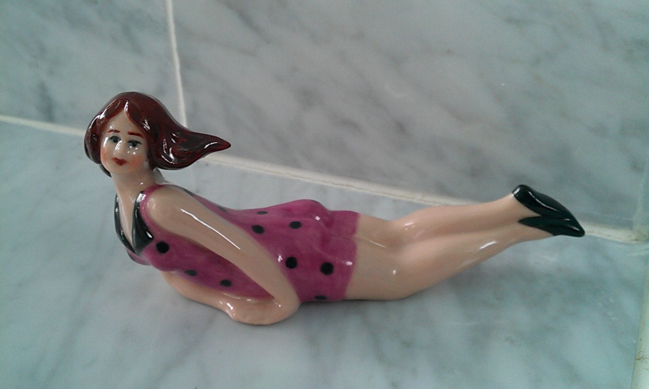 Bathing Beauty figurine porcelain swimmer Etsy
