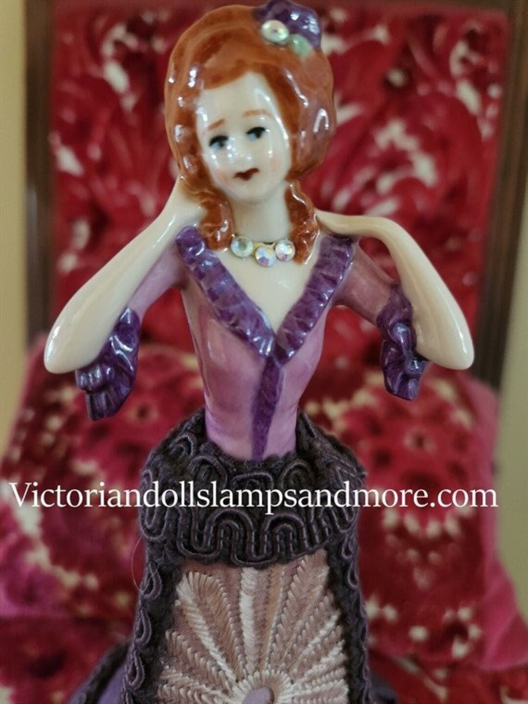 Doll Lamp Porcelain New With Plug in Cord Etsy