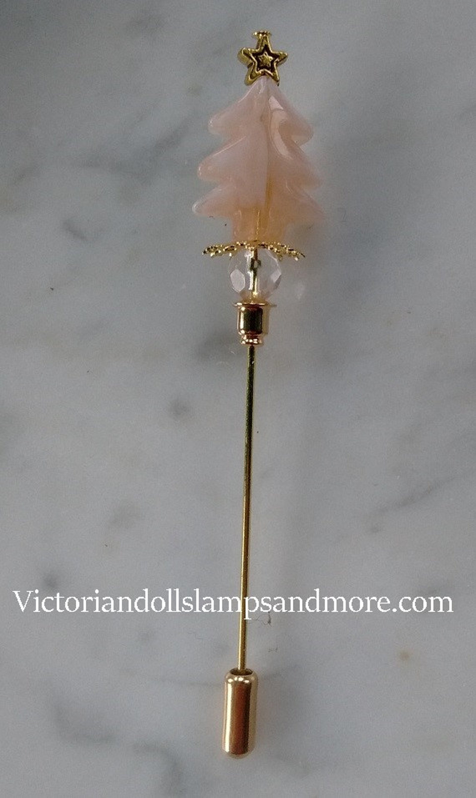 Hat Pin lapel Pinhair Pin 3 Inches Christmas Tree Glass Etsy