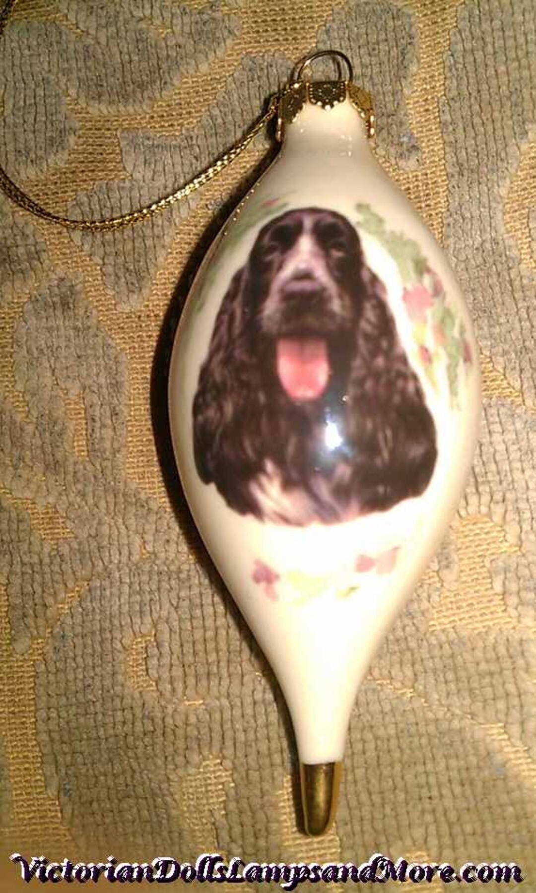 Dog Ornament Keepsake Cocker Spaniel in White Porcelain Gift Etsy