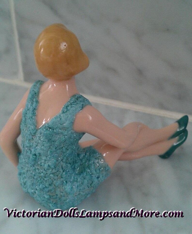 Bathing Beauty Figurines in Porcelain Sitting Etsy