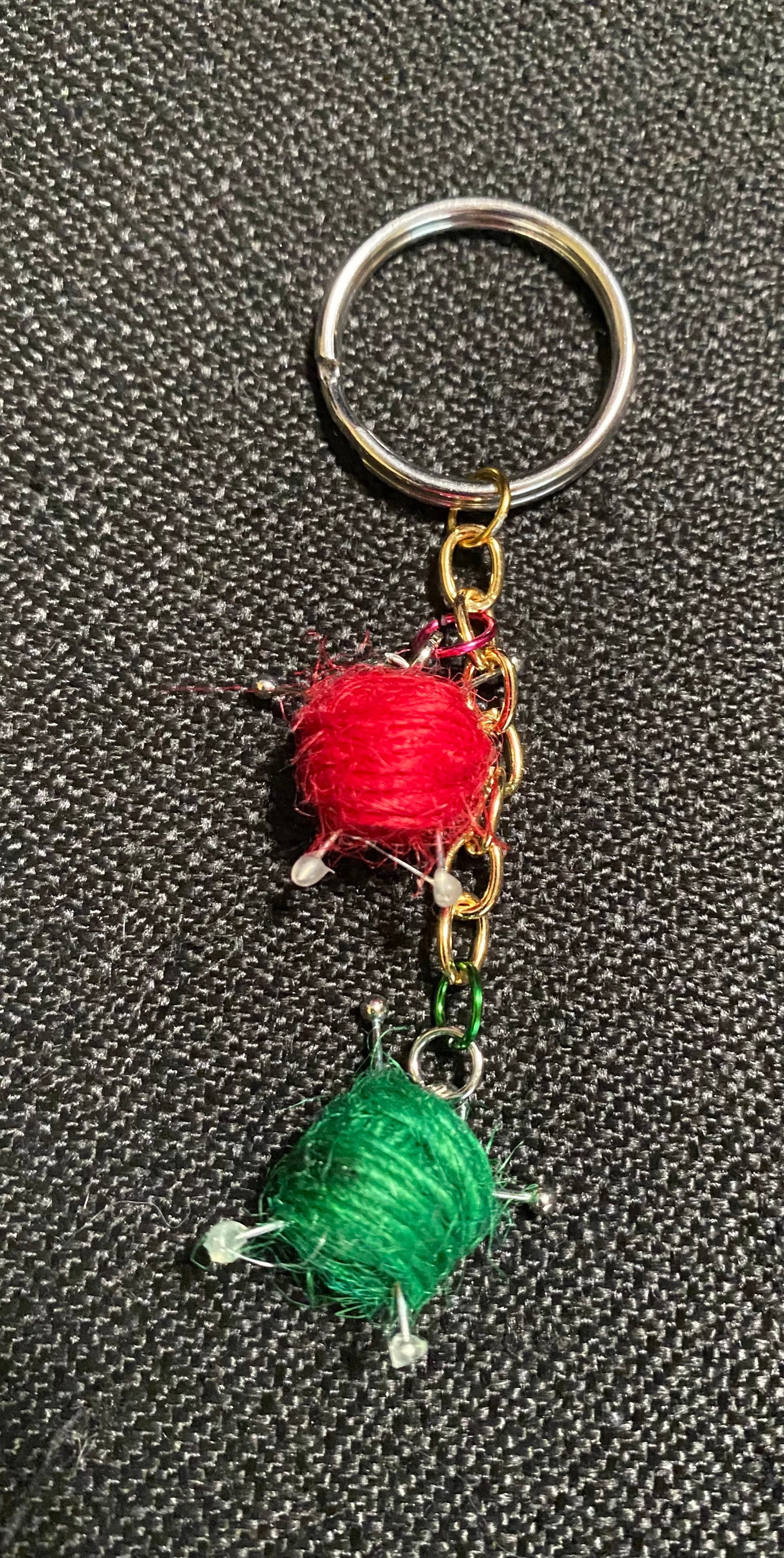 Yarn and Needles Keychain Yarn Ball Keychain Keychains Diy Etsy UK