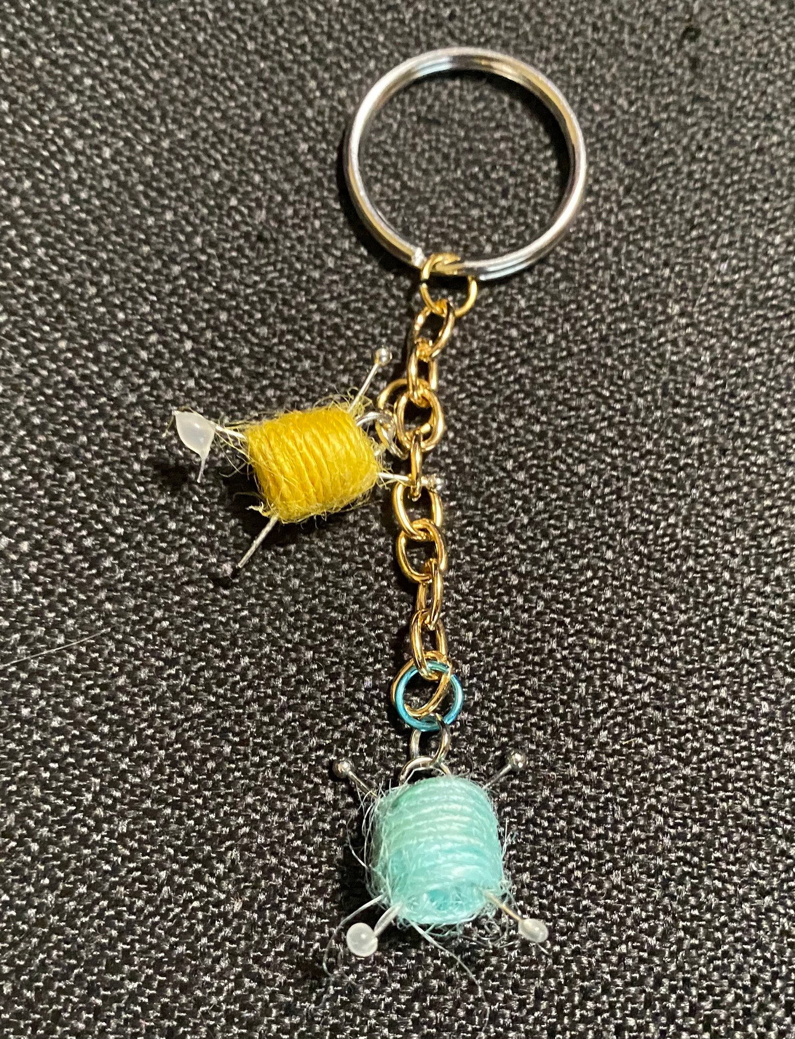 Yarn and Needles Keychain Yarn Ball Keychain Keychains Diy Etsy UK
