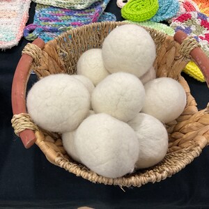wool felted dryer balls