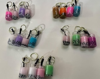 Bubble tea stitch markers, notions, stitch markers