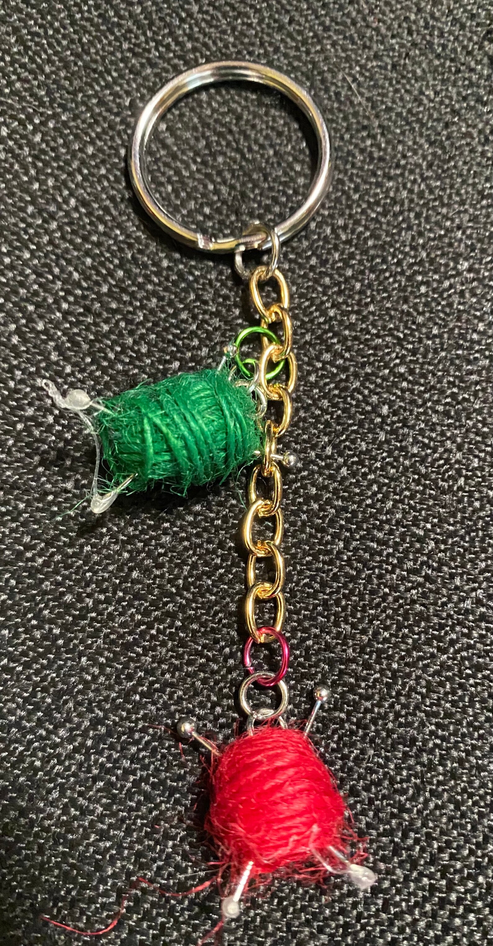 Yarn and Needles Keychain Yarn Ball Keychain Keychains Diy Etsy UK