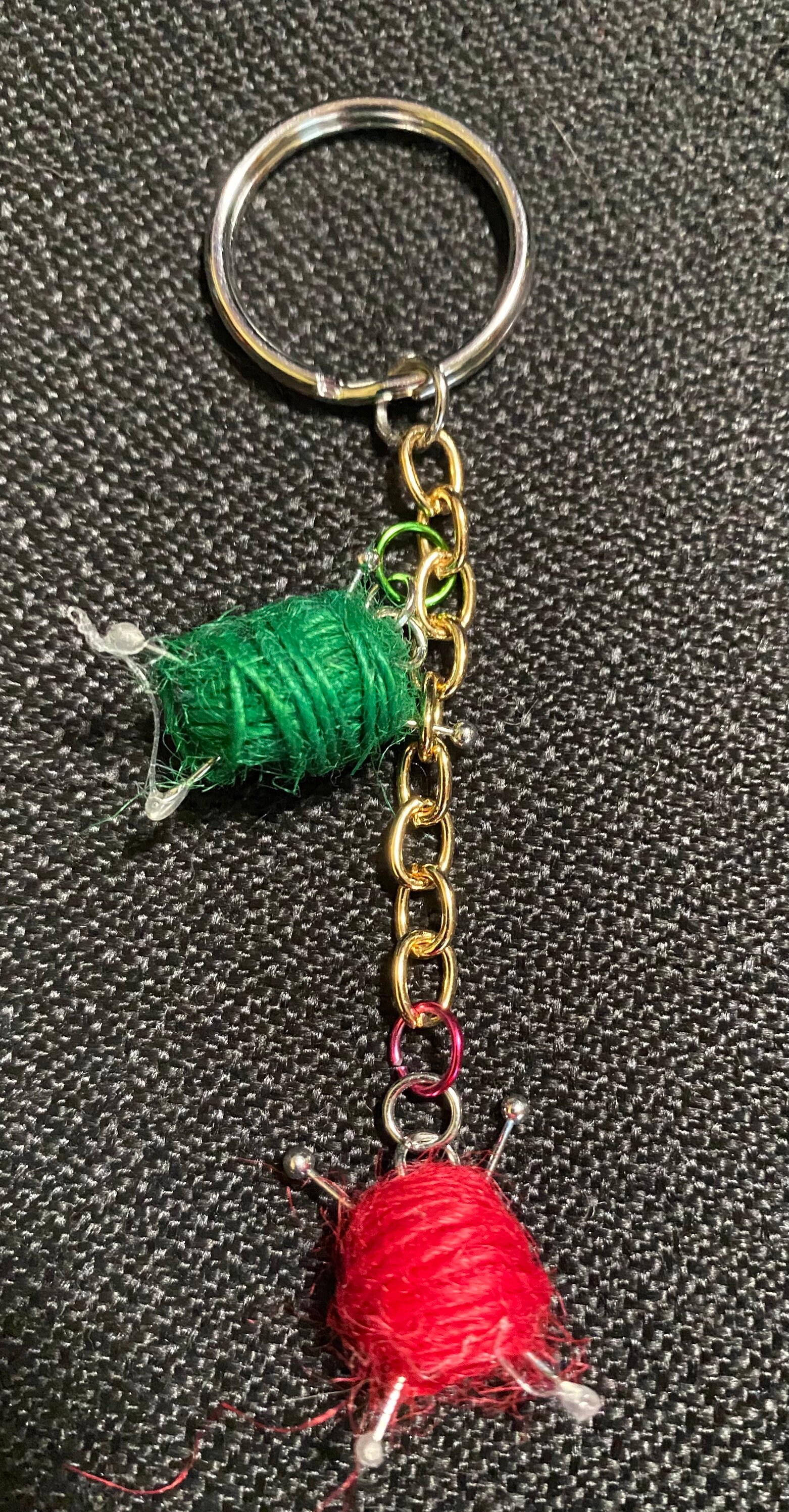 Yarn and Needles Keychain Yarn Ball Keychain Keychains Diy Etsy UK