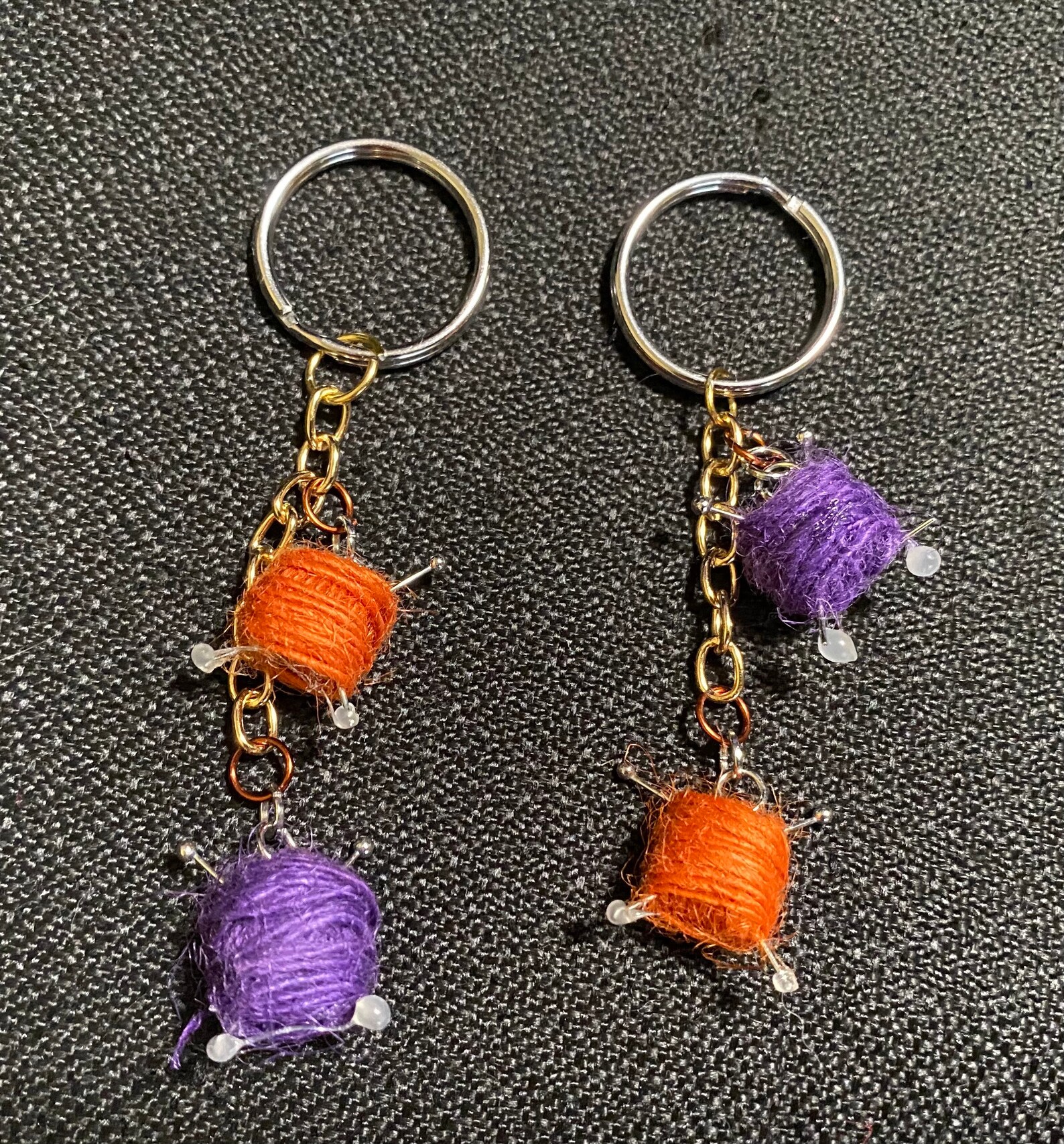 Yarn and Needles Keychain Yarn Ball Keychain Keychains Diy Etsy UK