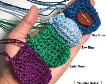 Crochet Pouch Necklace Crystals Pouch 