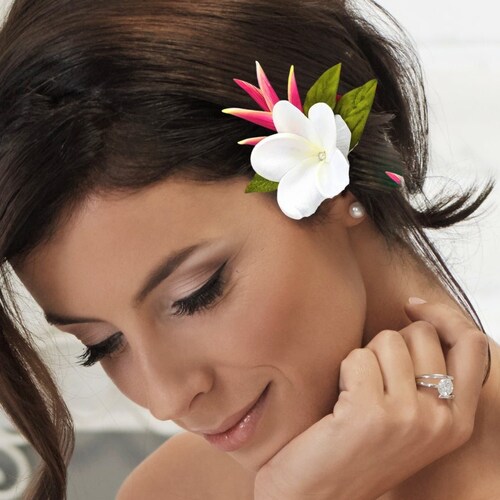TROPICAL Flower Hair Clip Hair Accessory Bridal Headpiece Etsy