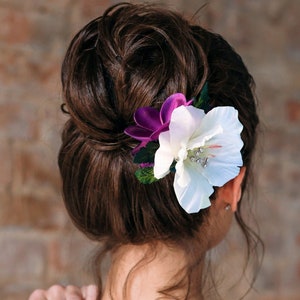 Hibiskus Haar Blume, Haar Accessoire, Hochzeit Kopfschmuck, Tropische Blumen, Hawaiian, Seidenblume Clip, Braut Haarteil, Strand, Fascinator