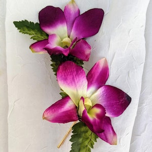 Silk Orchid Hair Pin, Wedding Hair Accessory, Bridal hair Flower, Tropical flower hair clip, Fascinator, Beach, Bridal hair clip, headpiece