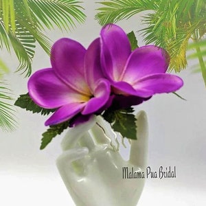 Braut Haarkamm, Real Touch Hair Accessoire, Hochzeit Kopfschmuck, Hawaii Haarspange, Beach, Tropical Haarblume, Fascinator, Plumeria Haarkamm