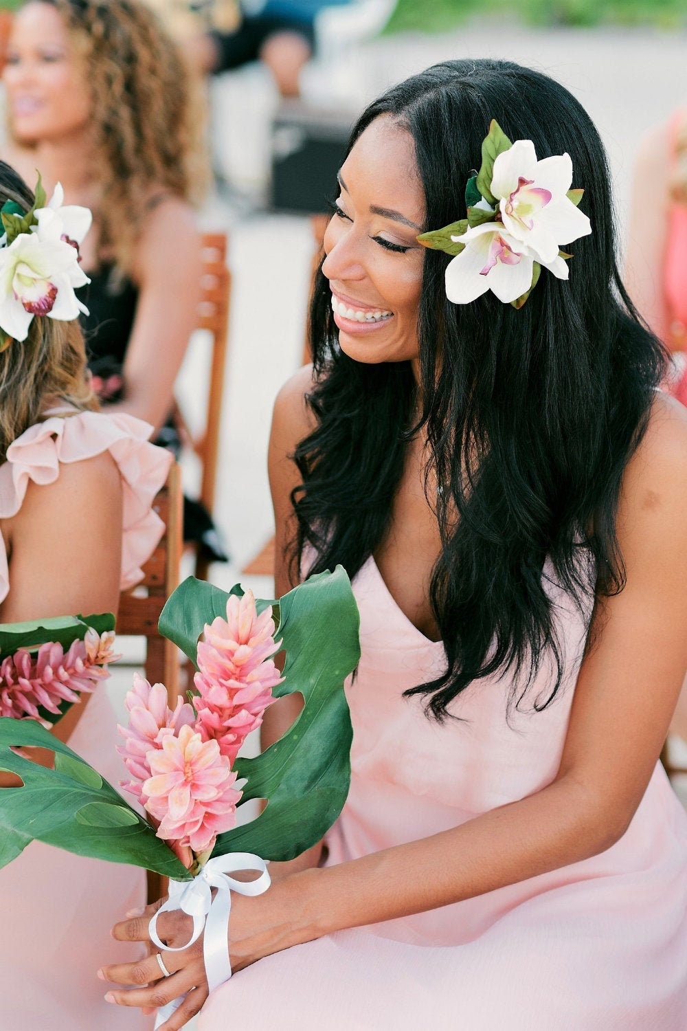 Wedding Headpiece Hair Accessory Bridal Hair Flower White Silk Orchid Hair Clip Fascinator Hair Comb Beach