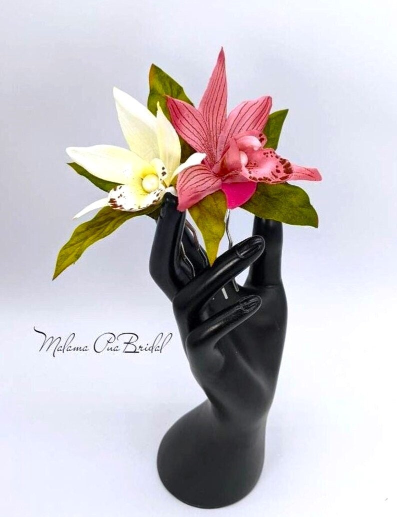 Peigne à Cheveux De Mariée Avec Orchidée Phalaenopsis En Soie Fait Main - Neuf Avec étiquettes