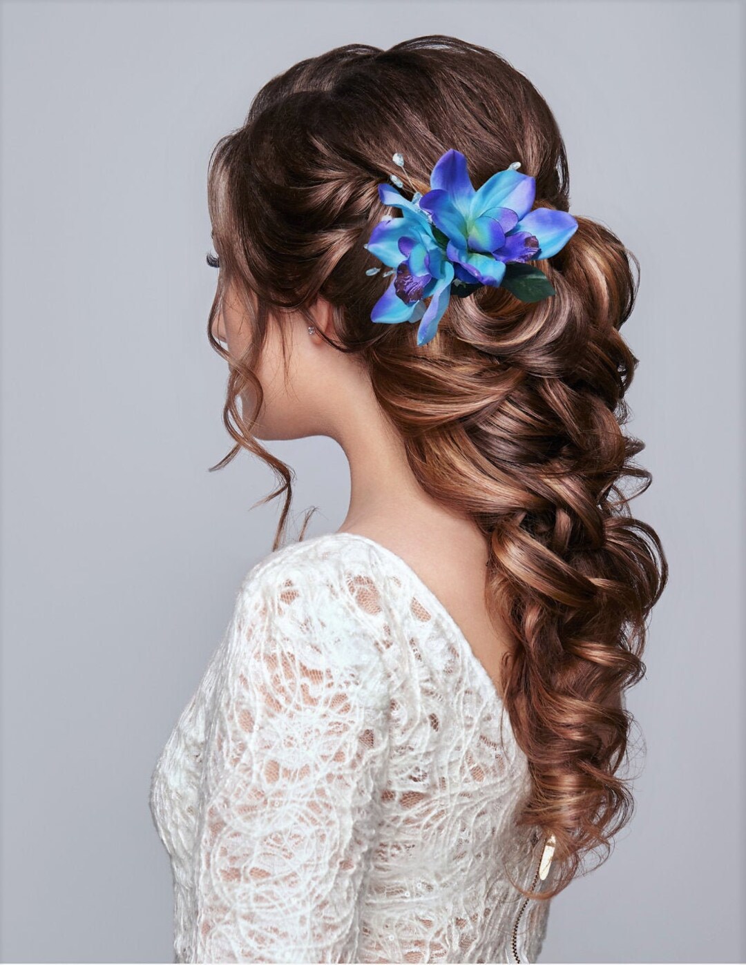 BLUE ORCHID Wedding Hair Comb Tropical Hair Flower Bridal - Etsy BLUE ORCHID Wedding Hair Comb Tropical Hair Flower Bridal - Etsy