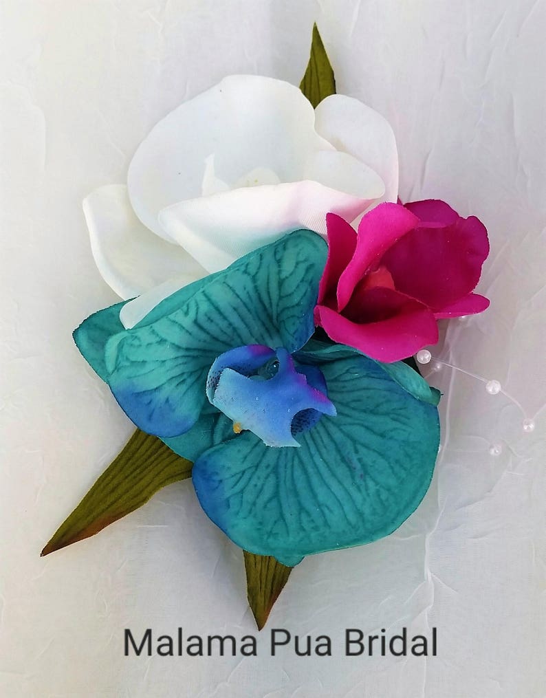 wedding headpiece comb Tropical flower clip Bridal Hair Flower hair accessory silk flower Hawaiian beach wedding custom hair piece