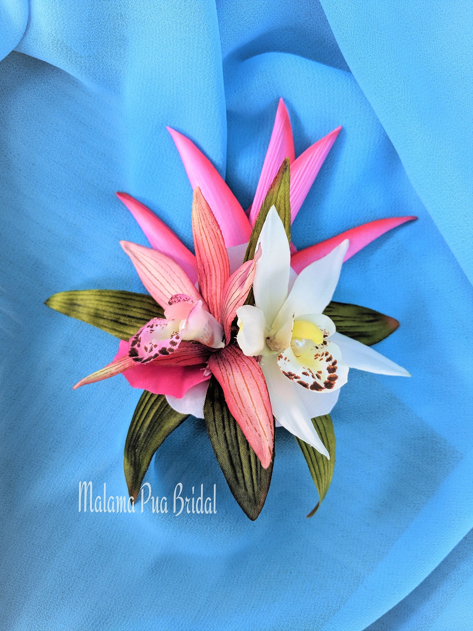 Hawaiian Hair Flower Hair Accessory Bridal Silk Flower Etsy