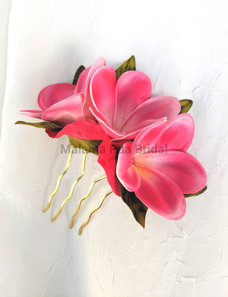 Hawaiian Plumeria Hair Flower Hair Accessories Real Touch Etsy