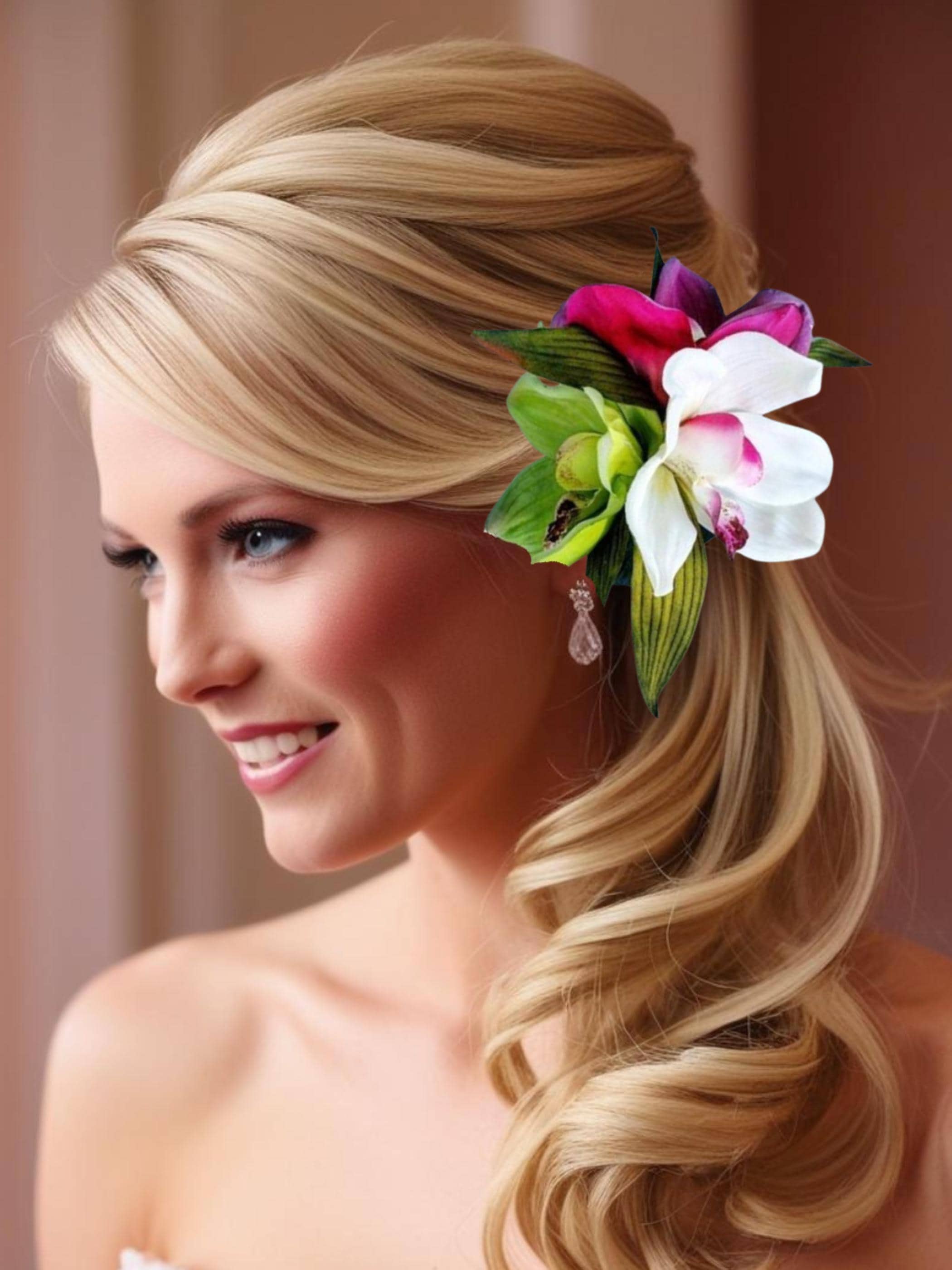 Chiluxendo 6 Pezzi Fermaglio Capelli Donna, Pinze per Capelli Fiori Clip Artiglio da Donna