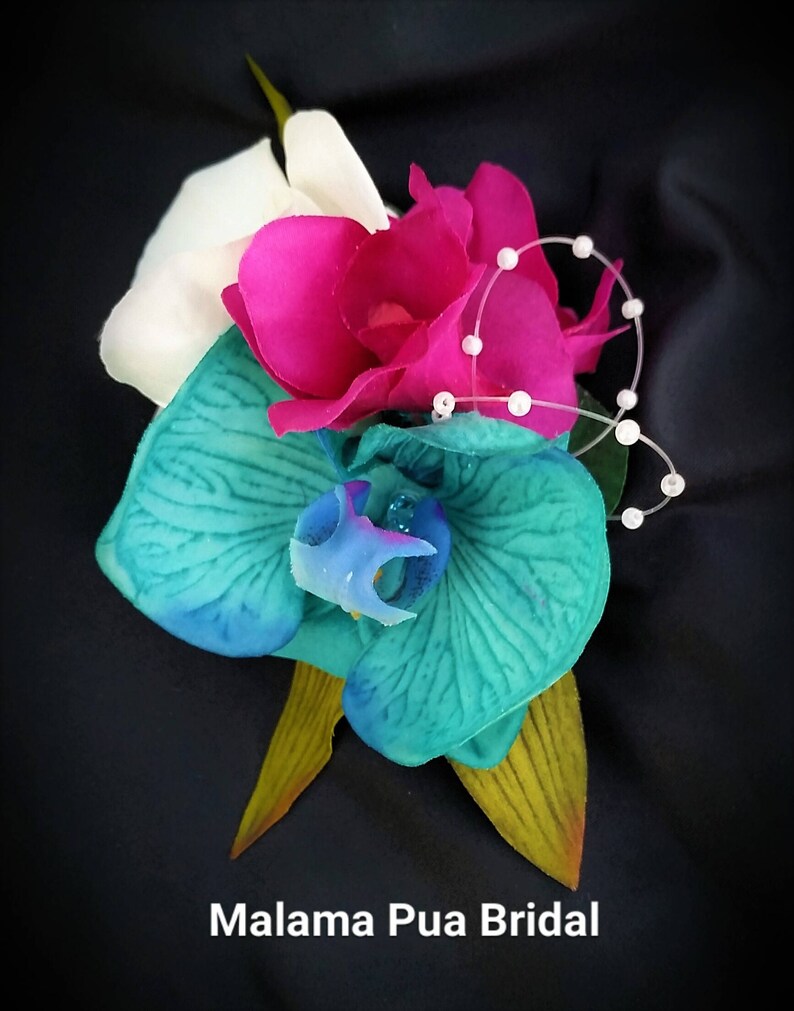 wedding headpiece comb Tropical flower clip Bridal Hair Flower hair accessory silk flower Hawaiian beach wedding custom hair piece