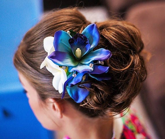 clip on silk flowers