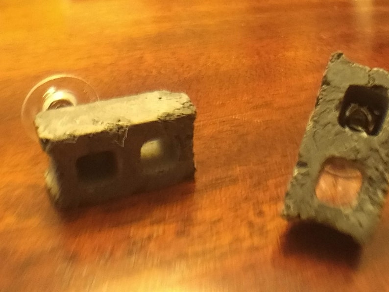 Industrial Gift Architect Ear Stud Modern Industrial Concrete Cinder Block Earrings Concrete Jewelry Earrings Jewelry Usacarimportcenter Com