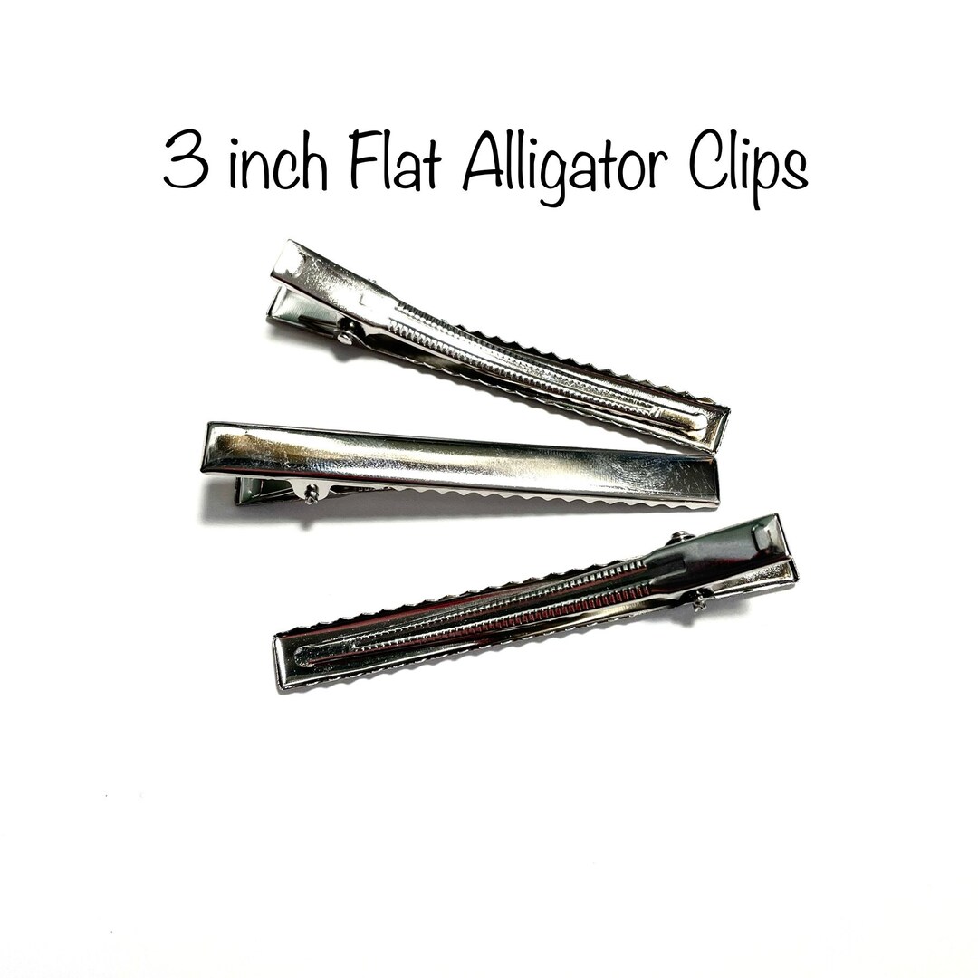 3 Inch Large Flat Alligator Clip Hair Supplies Blanks Clips Pick Your